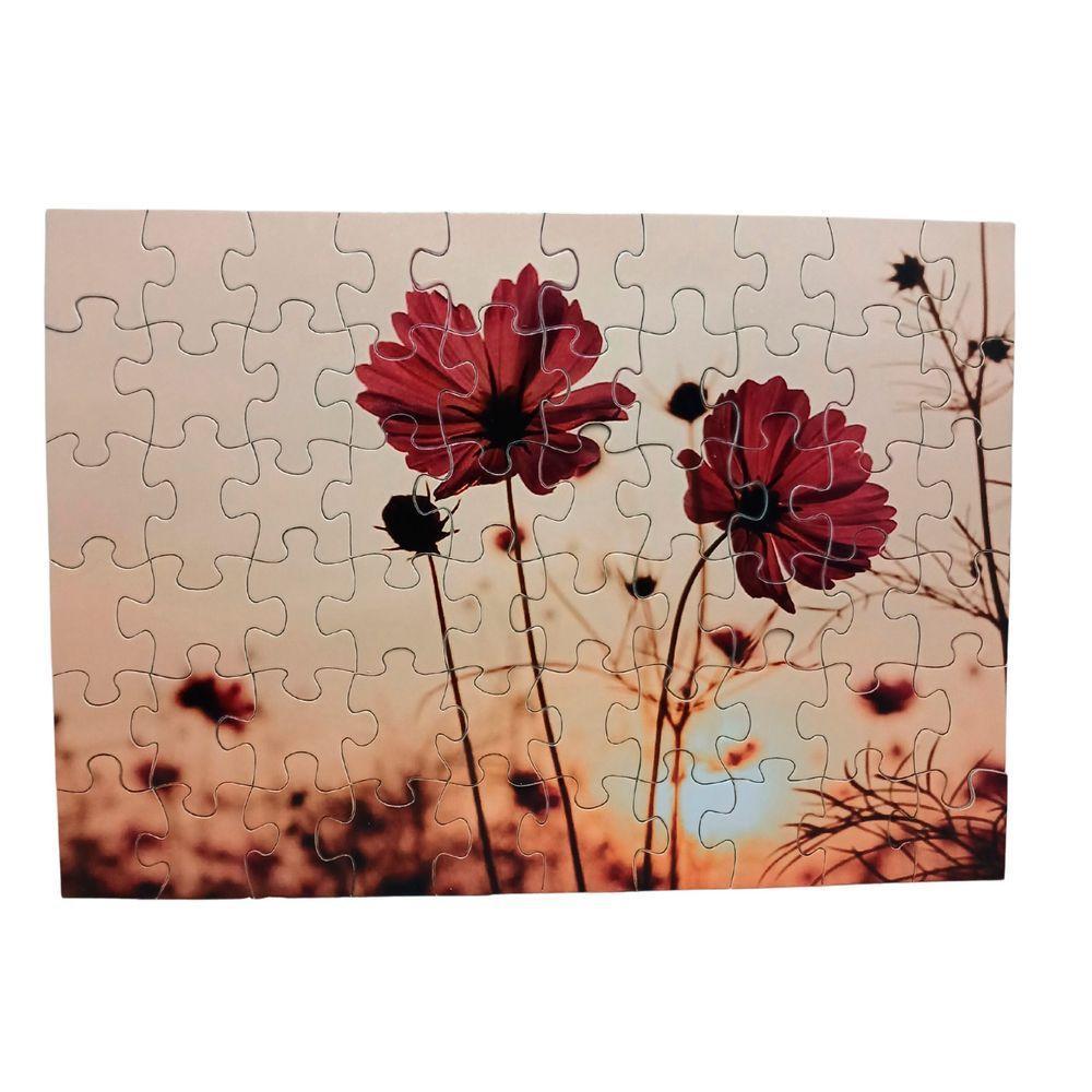 Kit 4 Quebra-cabeças Relaxante Flores Floral 40 Peças - 3