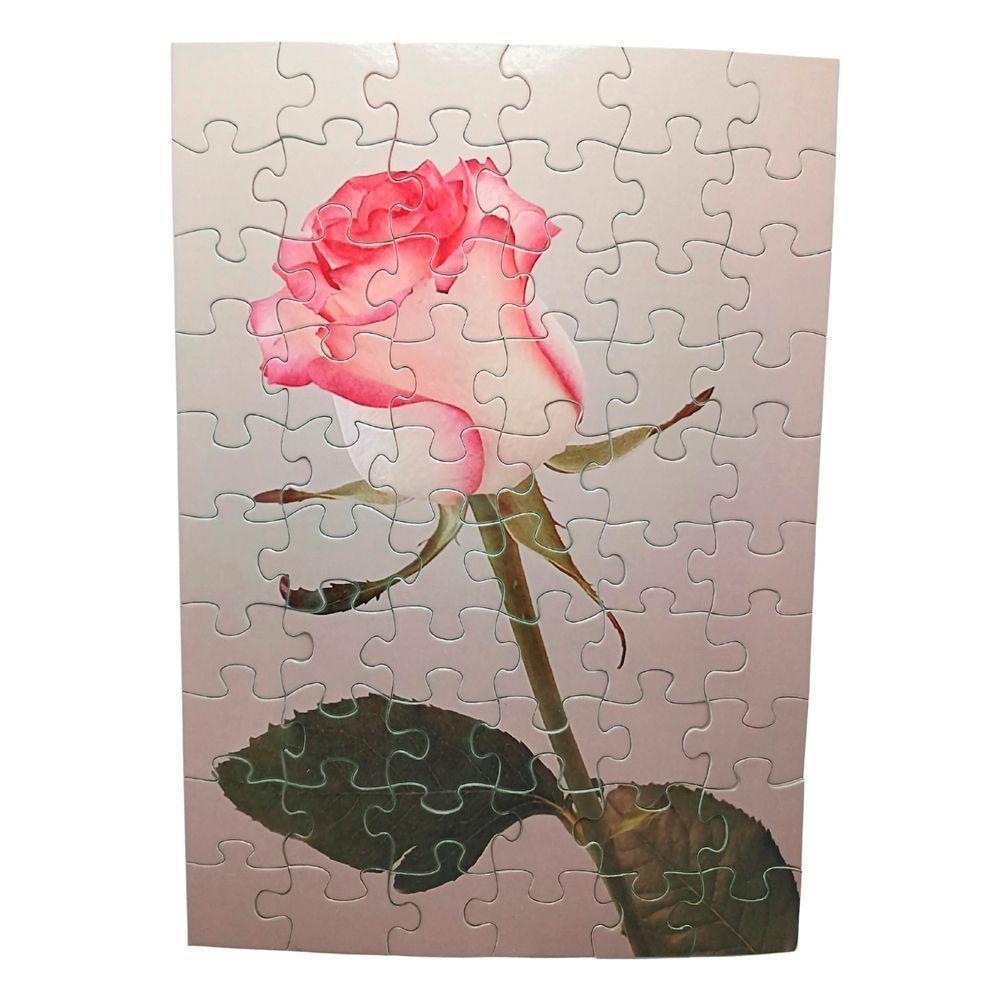 Kit 4 Quebra-cabeças Relaxante Flores Floral 40 Peças - 4