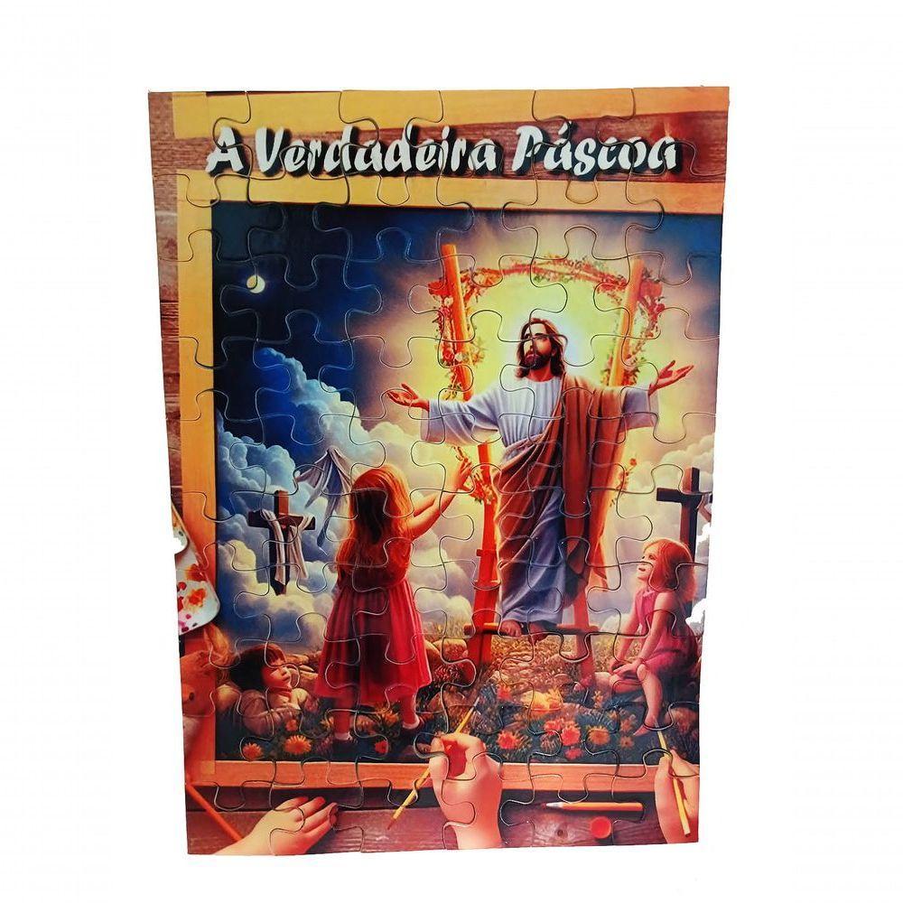 Presente De Páscoa Exclusivo Doces + Quebra-cabeça A Verdadeira Páscoa De 60 Peças - 2