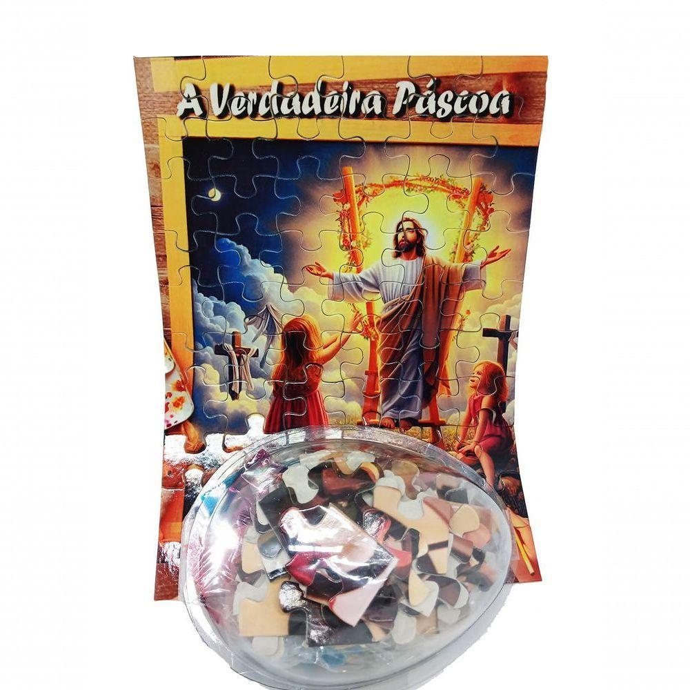 Presente De Páscoa Exclusivo Doces + Quebra-cabeça A Verdadeira Páscoa De 60 Peças - 4