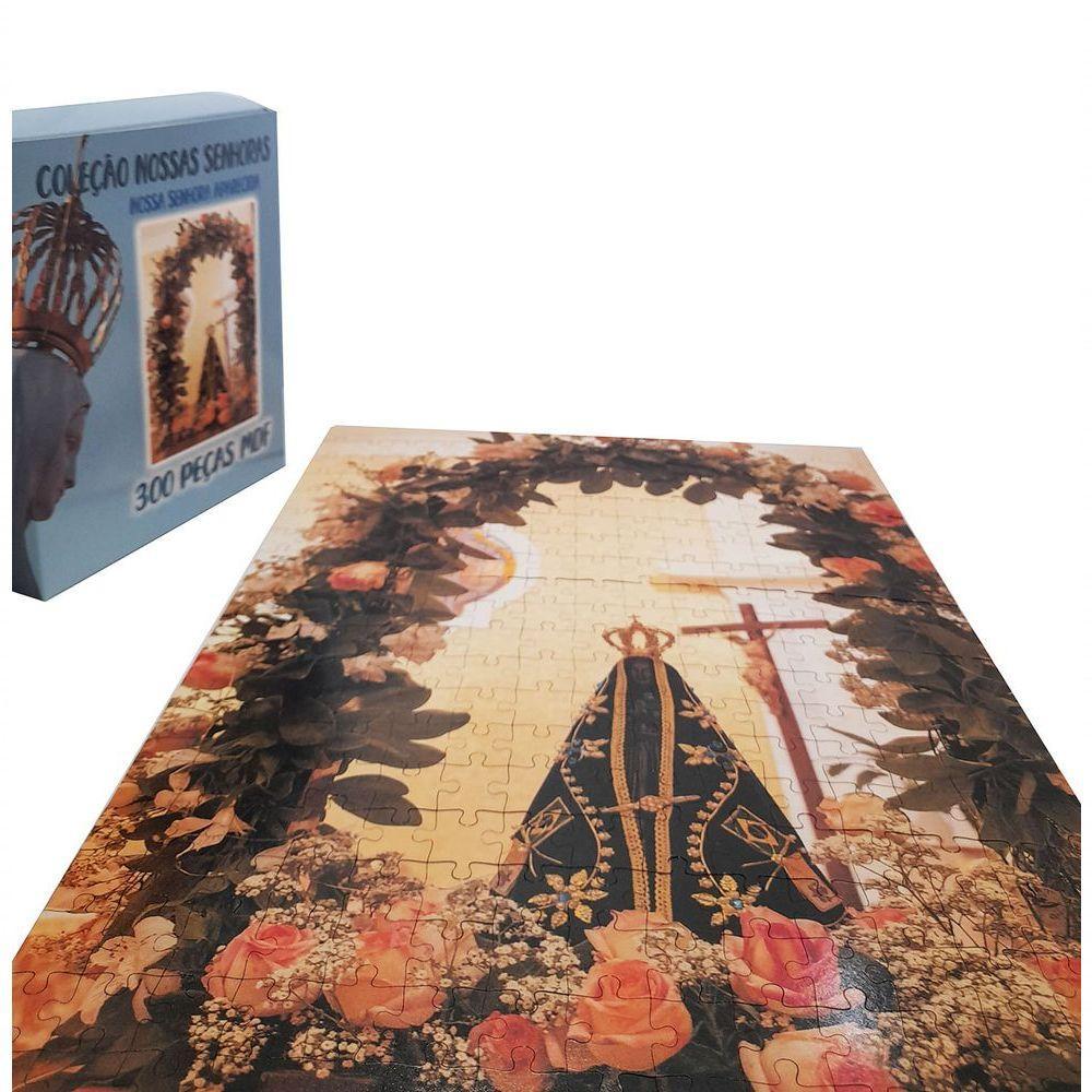 Quebra-cabeça Religioso Rainha Aparecida 300 Peças Em Mdf - 3