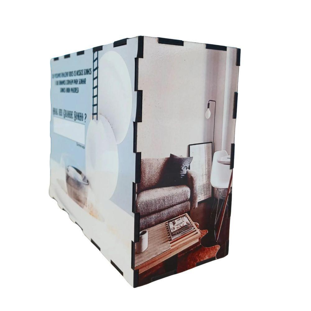 Cofre Desafio Realizar Sonhos Meta Junte 40 Mil Cofrinho Em Mdf - 3