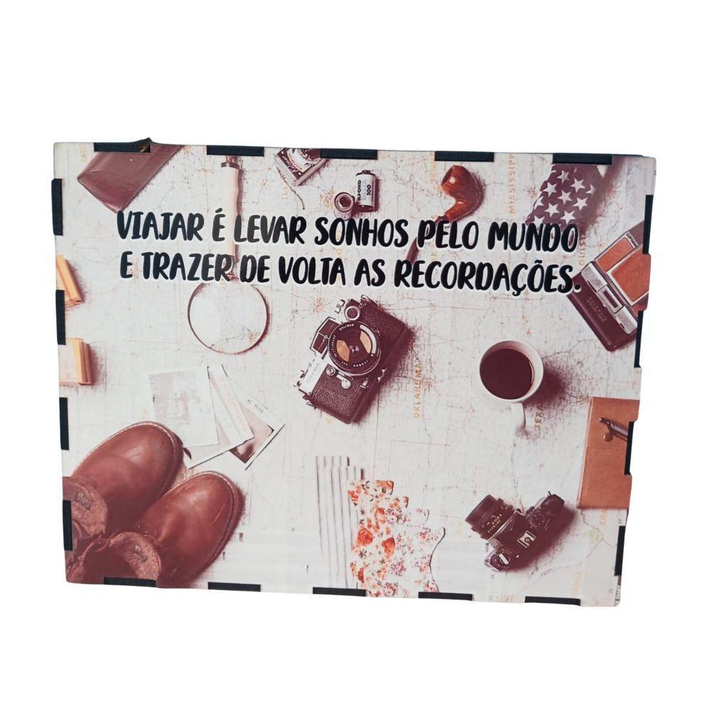 Cofre Nosso Destino Desafio Juntar Dinheiro Viagem Junte 20 Mil Em Mdf - 1