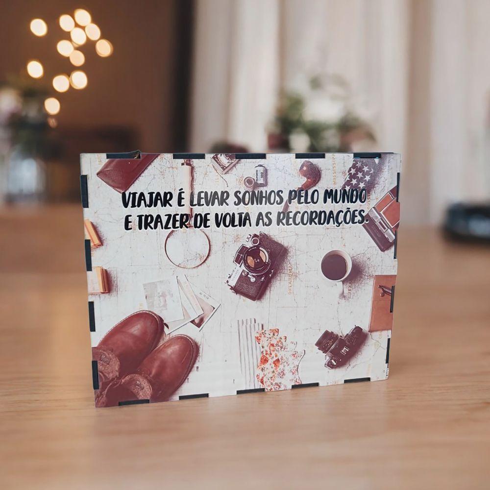 Cofre Nosso Destino Desafio Juntar Dinheiro Viagem Junte 20 Mil Em Mdf - 3