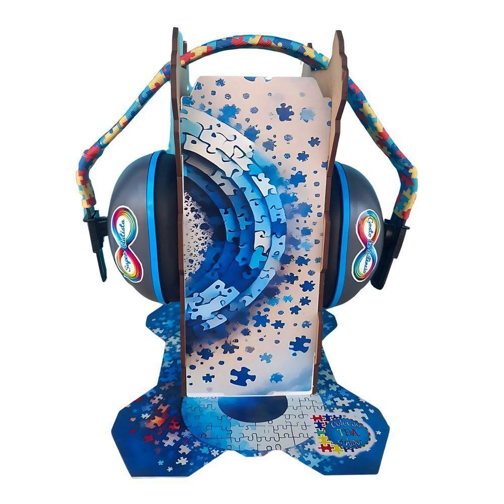 Suporte E Abafador De Ruido Para Autista Infinity Blue 18 Db - 1