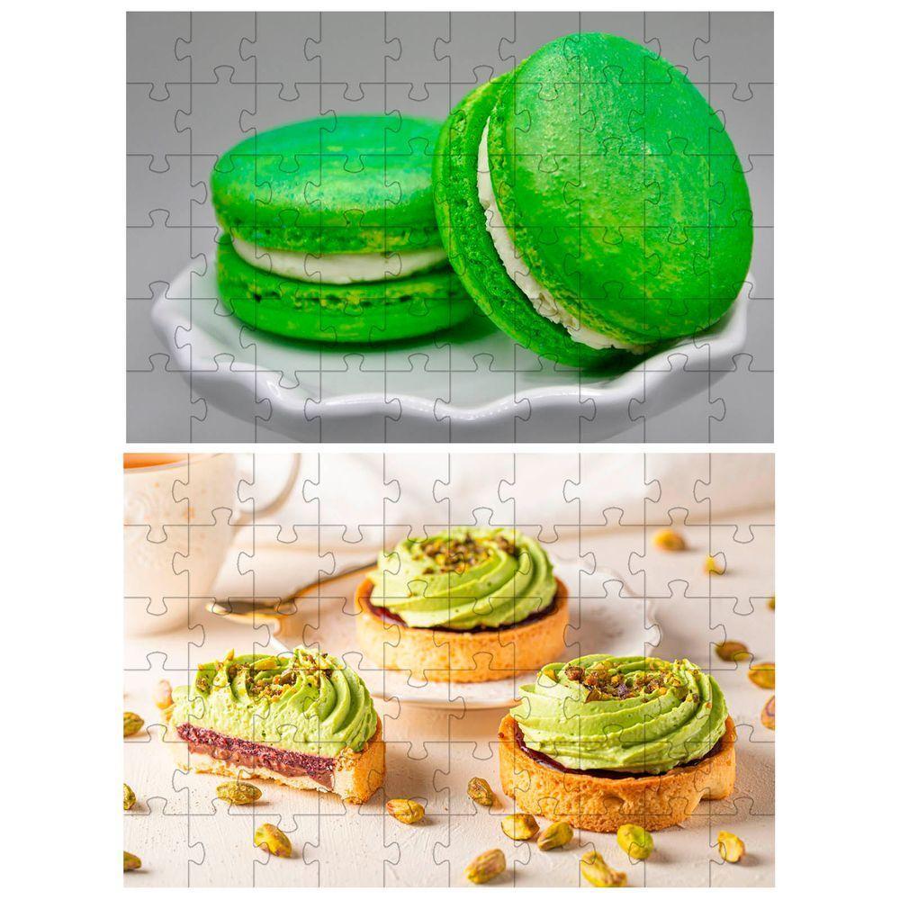 Kit 2 Quebra-cabeças Pistache Sobremesas De 60 Peças - 1