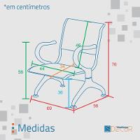 Cadeira Longarina Sem Estofado Cromada 1 Lugar - 2