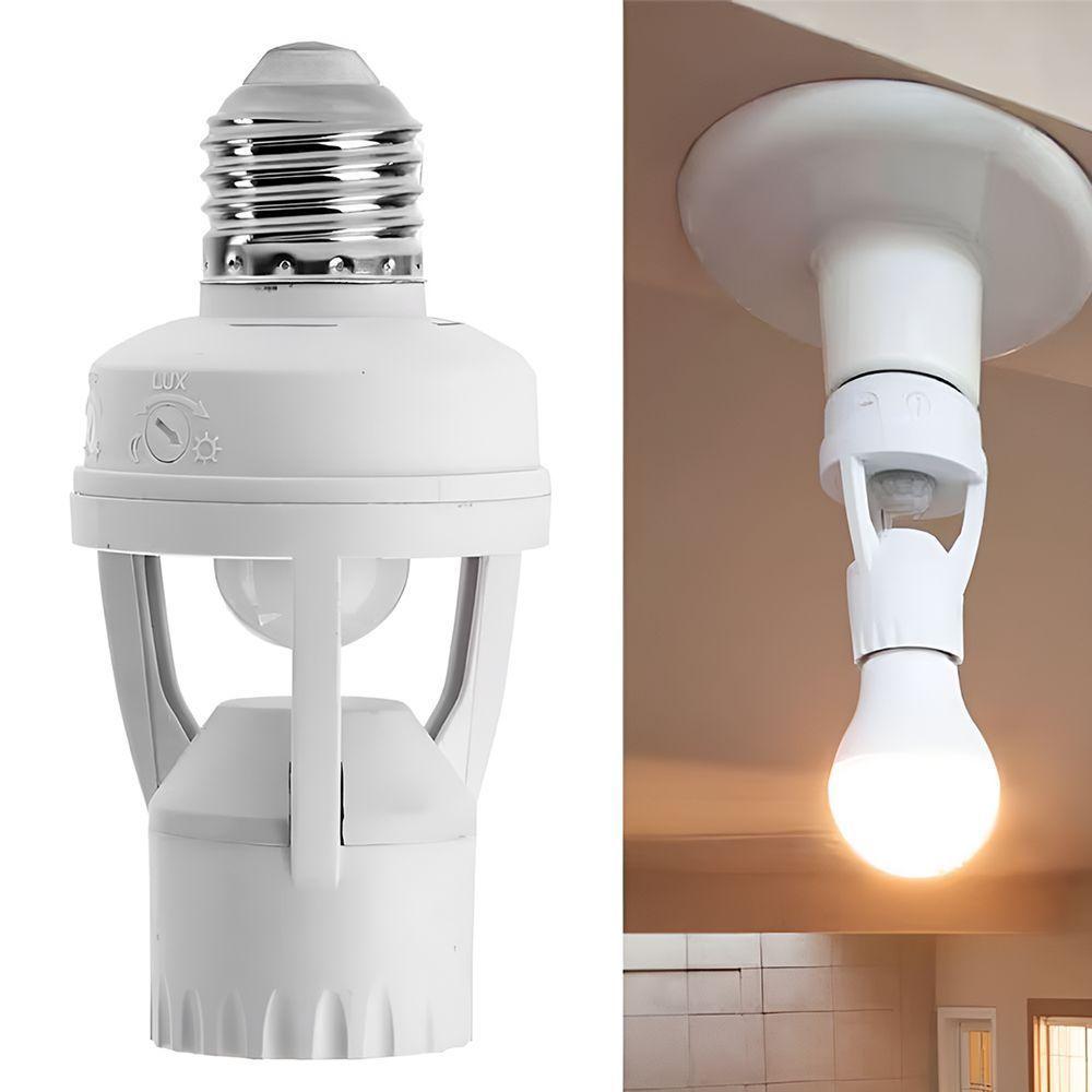 Sensor De Movimento Para Lâmpada Soquete E27 Detecção 360 Graus Até 6 Metros Resistente A Chuvas - 2