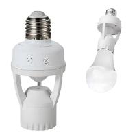 Sensor De Movimento Para Lâmpada Soquete E27 Detecção 360 Graus Até 6 Metros Resistente A Chuvas - 1