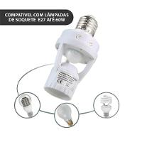 Sensor De Movimento Para Lâmpada Soquete E27 Detecção 360 Graus Até 6 Metros Resistente A Chuvas - 5