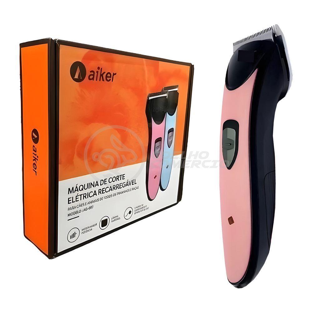 Tosa Cão Aiker Ag-097 Recarregável Para Cães E Animais De Todos Os Tamanhos Raças - Rosa - 1