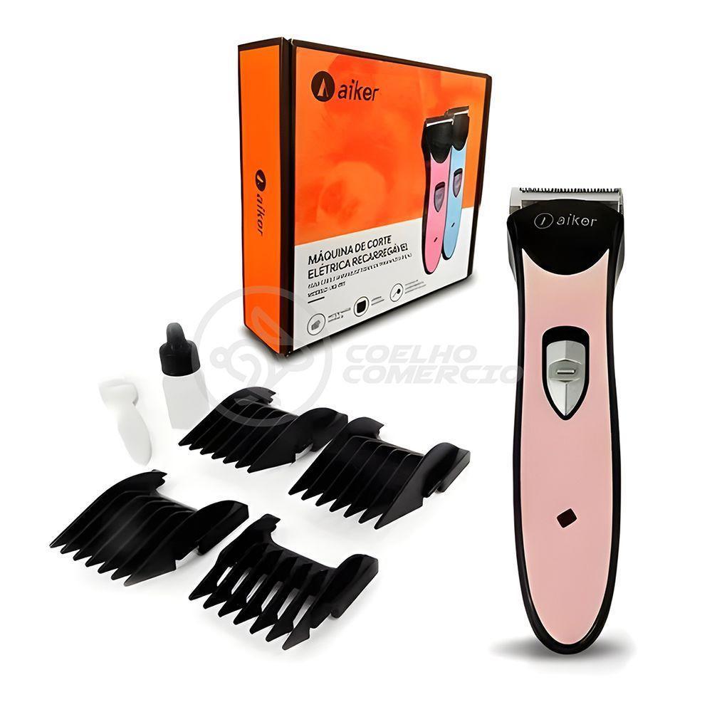 Tosa Cão Aiker Ag-097 Recarregável Para Cães E Animais De Todos Os Tamanhos Raças - Rosa - 2