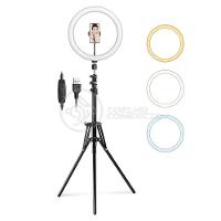 Ring Light 12 Polegadas Com Tripé De 1,5m + Microfone De Podcast Sf-666