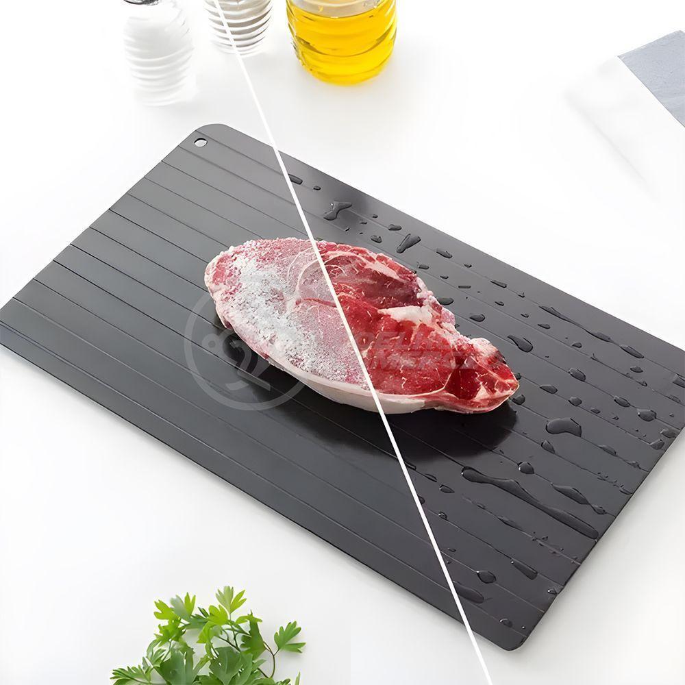 Tábua De Descongelar Carne Bendeja De Alumínio De Alta Condutividade Térmica 2 Vezes Mais Rápida - 2