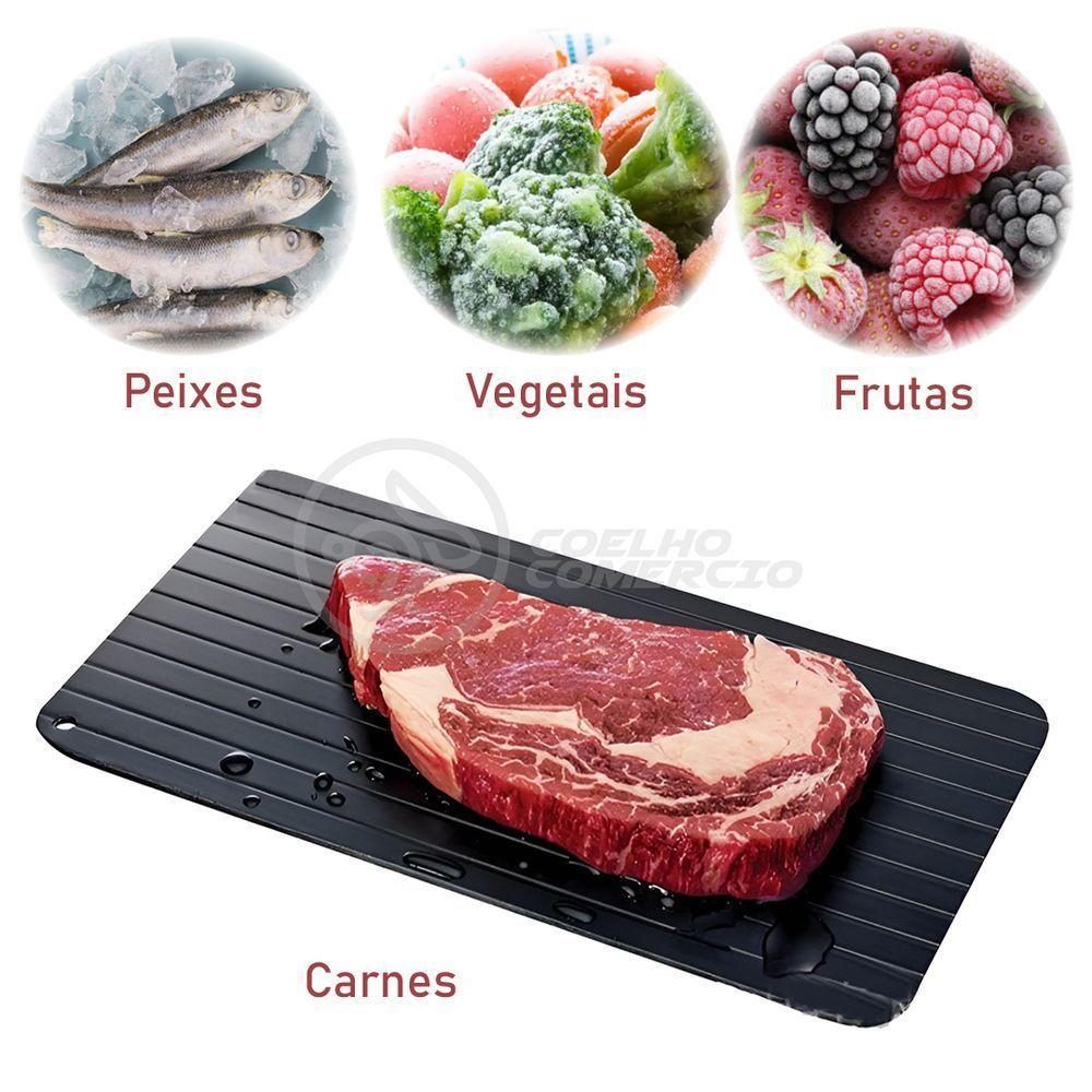 Tábua De Descongelar Carne Bendeja De Alumínio De Alta Condutividade Térmica 2 Vezes Mais Rápida - 4