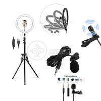 Ring Light 12 Polegadas Com Tripé De 1,5m + Microfone Lapela Entrada P2 Para Celular Pc Notebook - 2