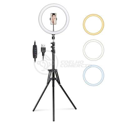 Ring Light 12 Polegadas Com Tripé De 1,5m + Disparador Remoto De Fotos Bluetooth + Microfone Lapela