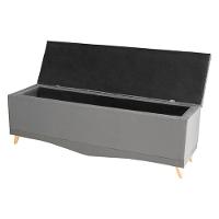 Kit Estrela Cabeceira De Cama Box E Calçadeira Baú Pés Palito Botão Cristal Queen 160 Cm Suede Prata Eli Móveis - 3