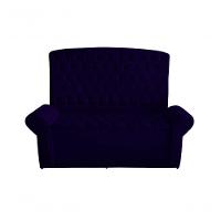 Kit Dubaí Cabeceira De Cama Box Casal E Recamier Baú Solteiro 90 Cm Suede Azul Marinho Eli Móveis - 1