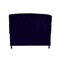 Kit Dubaí Cabeceira De Cama Box Casal E Recamier Baú Solteiro 90 Cm Suede Azul Marinho Eli Móveis - 2