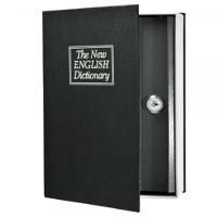 Cofre Camuflado Com Chave Livro Secreto Falso Porta Joias Dinheiro Documentos Em Metal Estante - 1