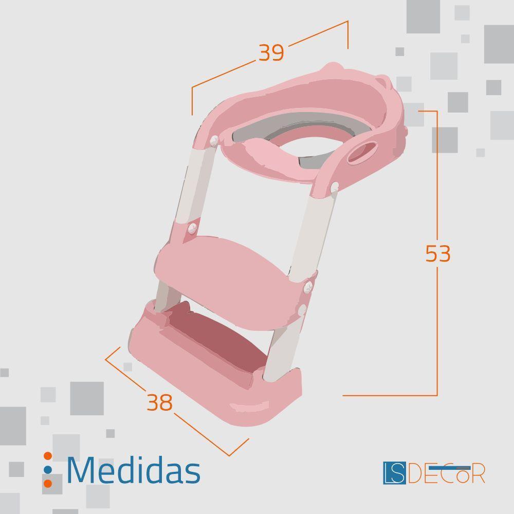 Assento Sanitário Infantil Com Escada Azul - 7