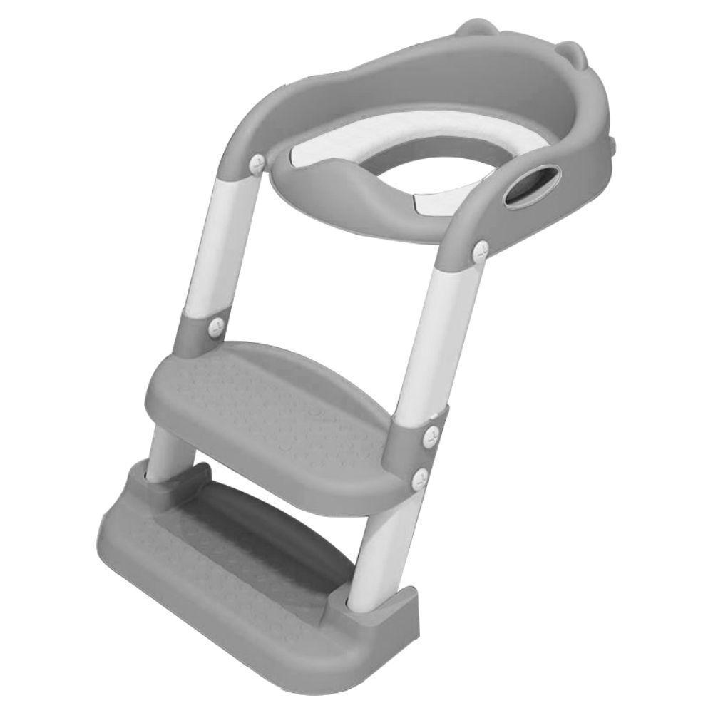 Assento Sanitário Infantil Com Escada Cinza - 1