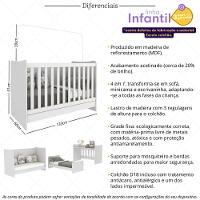 Berço 4 Em 1 Vira Escrivaninha Com Colchão Incluso Multimóveis Mp4350 Branco - 5