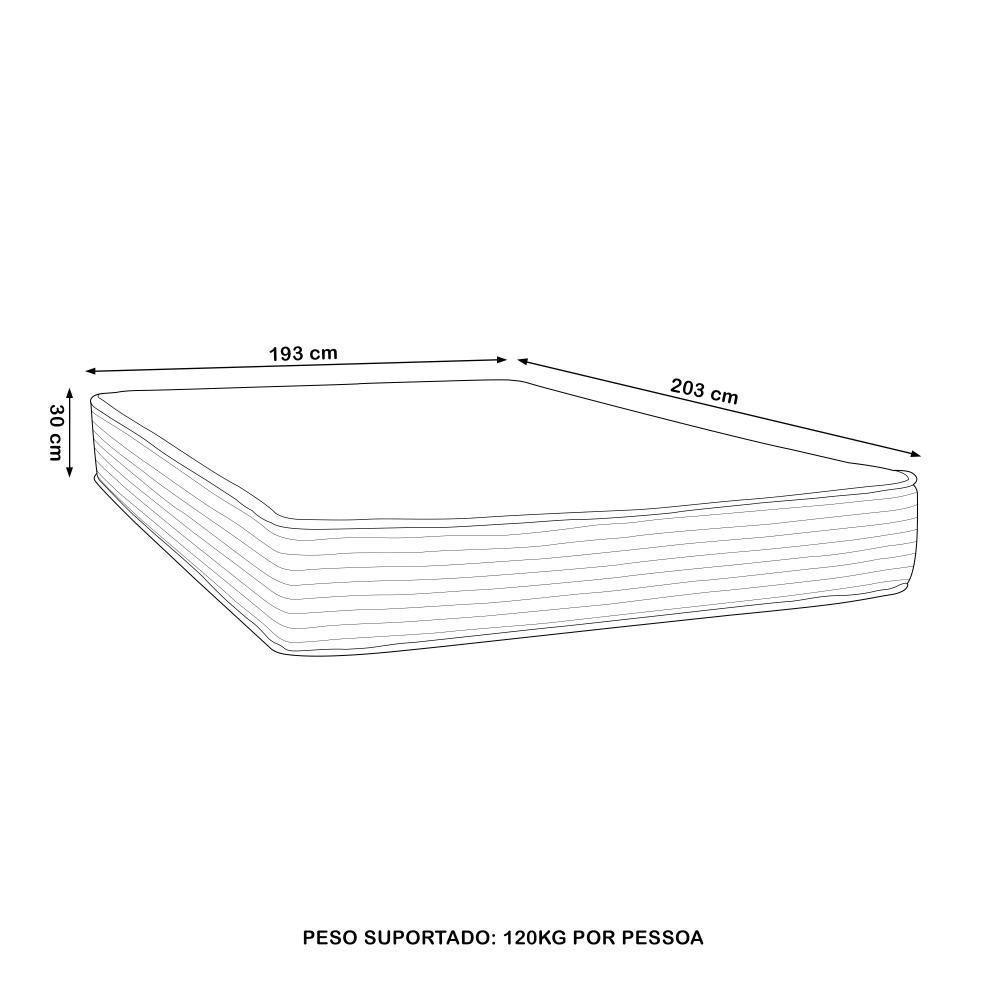 Colchão King Molas Pocket 193x203x30cm One Face Revolution Tecnopedic - Castor - 5