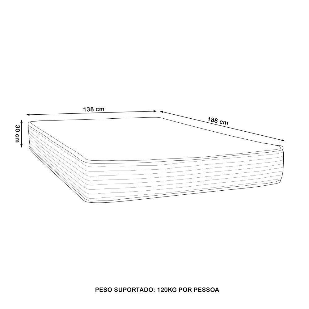 Colchão Casal Molas Pocket 138x188x30cm One Face Revolution Tecnopedic - Castor - 5