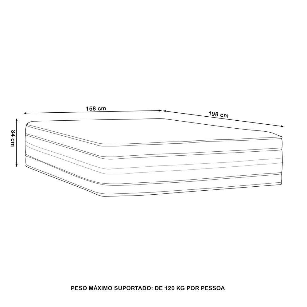 Colchão Queen Molas Air Pocket 158x198x34cm Double Face Silver Star - Castor - 5