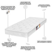 Colchão Solteiro Espuma D45 88x188x27cm Double Face Black