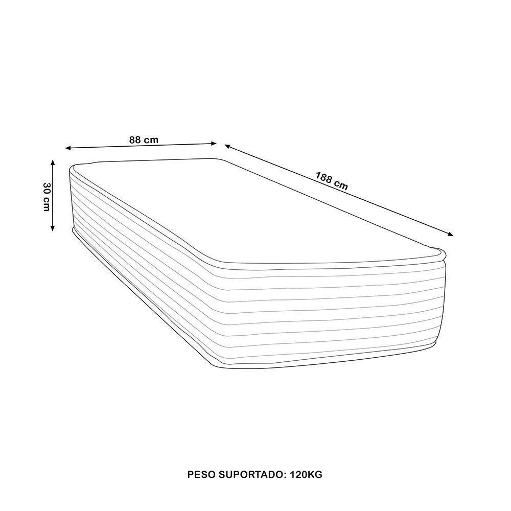 Colchão Solteiro Molas Pocket 88x188x30cm One Face Revolution Tecnopedic - Castor - 5