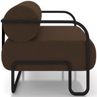 Kit 02 Poltronas Decorativa Pés Industrial Moscou K01 Veludo Marrom - Lyam Decor - 6