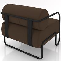 Kit 02 Poltronas Decorativa Pés Industrial Moscou K01 Veludo Marrom - Lyam Decor - 7