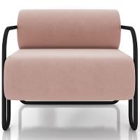 Kit 02 Poltronas Decorativa Pés Industrial Moscou K01 Veludo Rosê - Lyam Decor - 3