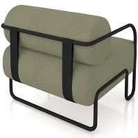 Kit 02 Poltronas Decorativa Pés Industrial Moscou K01 Bouclê Verde - Lyam Decor - 7