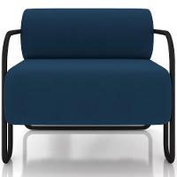 Kit 02 Poltronas Decorativa Pés Industrial Moscou K01 Veludo Azul Marinho - Lyam Decor - 3