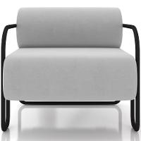 Kit 02 Poltronas Decorativa Pés Industrial Moscou K01 Veludo Cinza - Lyam Decor - 3