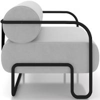 Kit 02 Poltronas Decorativa Pés Industrial Moscou K01 Veludo Cinza - Lyam Decor - 6