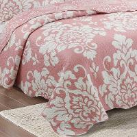 Kit Cobre Leito Colcha Daily Queen 3 Peças Dupla Face Estampado Floral Rubi Floral 100% Poliéster - 2