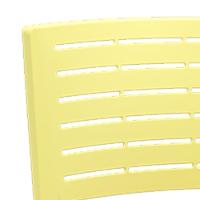 Kit 04 Cadeiras Empilhável Fixa Escritório Multiuso Base Preta Kimi P03 Amarelo - Lyam Decor - 6