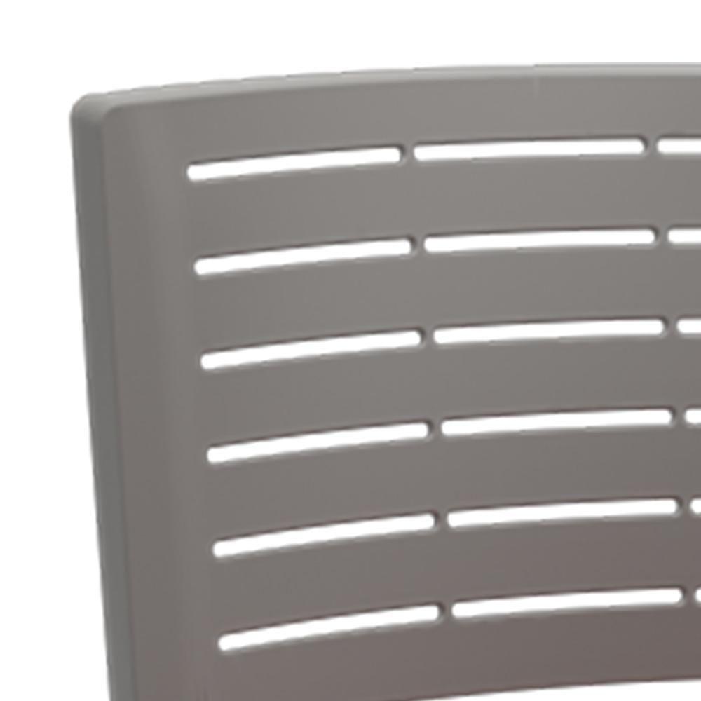 Cadeira Empilhável Fixa Escritório Multiuso Base Preta Kimi P03 Basalto - Lyam Decor - 6