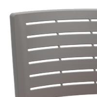 Kit 02 Cadeiras Empilhável Fixa Escritório Multiuso Base Preta Kimi P03 Basalto - Lyam Decor - 8