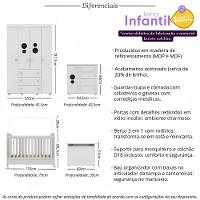 Quarto Infantil Completo Com Berço Americano 3 Em 1 Com Colchão Incluso Multimóveis Mp4346 Branco - 5