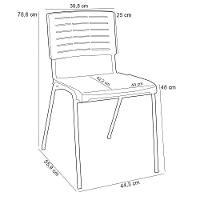 Kit 04 Cadeiras Empilhável Fixa Escritório Multiuso Base Preta Kimi P03 Vermelho - Lyam Decor