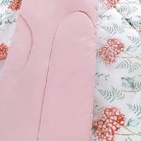 Edredom Maggy Dupla Face Queen 1 Peça Percale 200 Fios Estampado Hortencia Floral Rosa 80% Algodão - 20% Poliéster - 3