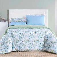 Edredom Maggy Dupla Face King 1 Peça Percale 200 Fios Estampado Forest Floral Verde 80% Algodão - 20% Poliéster - 1