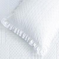 Kit Cobre Leito Colcha Allegra Queen 3 Peças Percal 300 Fios C- Babado Branco 100% Poliéster - 2