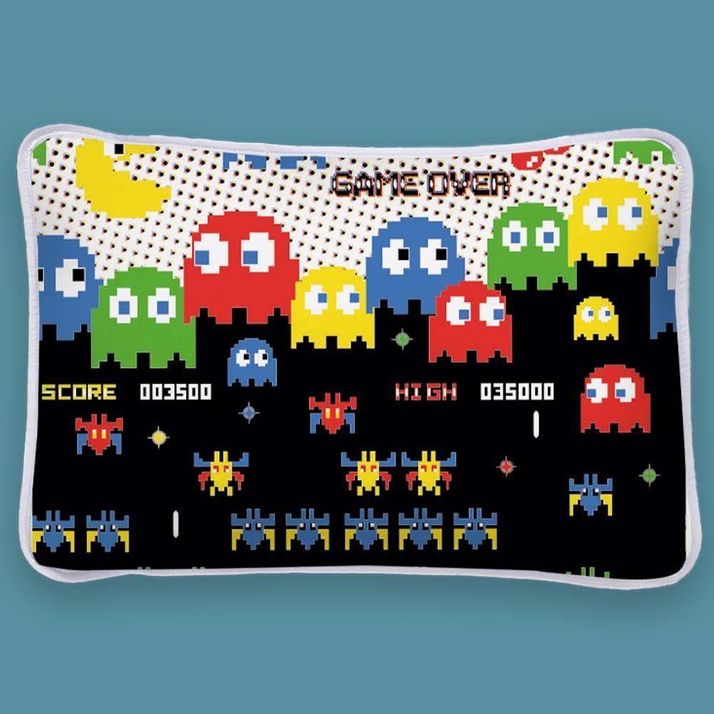 Kit Edredom Alegria Dupla Face Solteiro 2 Peças Malha Estampada 100% Algodão Video Game - 4